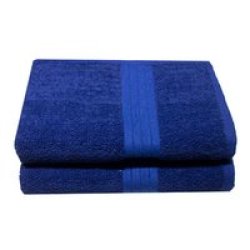 Recycled Ocean& 39 S Yarn Hand Towels 380GSM 50X090CMS Royal 2 Pack