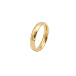18CT Gold Round Finish Ring - 56 Gold