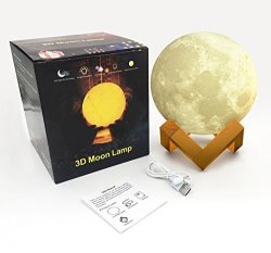 touch control led 3d moon lamp