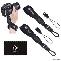 Wrist Straps For Dslr And Compact Cameras - 2 Pack - Extra Strong And Durable - Comfortable Neoprene Bracelet - Adjustable Fit - Quick