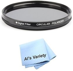 55MM Circular Polarizer Multicoated Glass Filter Cpl For Sony Cyber-shot DSC-HX300 + Microfiber Cleaning Cloth