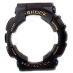 Zhuolei 29X16MM Plastic Watch Case & Band Strap Generic For Casio G Shock GA-110 GA100 GD-120 Style Black Case Black Band Gold Letter