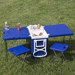 multi function cooler with table