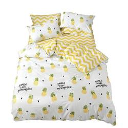 Enjoybridal Kids Queen Cotton Bedding Sets Full 3 Piece Pineapple
