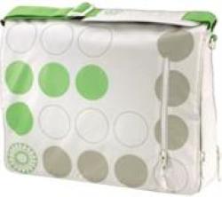 Hama "Aha" Series 17" Notebook Messenger Carry Bag in Green & White