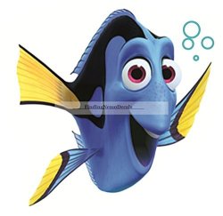 5" Dory Fish Finding Nemo 2 Movie Removable Peel Self Stick Wall Decal Sticker Art Bathroom Kids Room Walt Disney Pixar Home Decor Boys