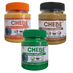 Chebe Organic Hair Food - Avocado - Shea Butter - Coconut & Cocoa - 3 Piece Set