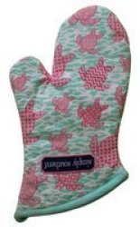 Oven Glove mitt Pink And Turquoise