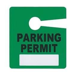 Parking Permit Pass Stock Hang Tags For Employees Tenants Students Businesses Office Apartments 10 Pack Green
