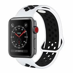 Yc Yanch Greatou Compatible For Apple Watch Band 42MM Soft Silicone Sport Band Replacement Wrist Strap Compatible For Iwatch Apple Watch Series 3 2 1 Nike+