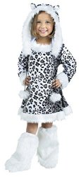 Fun World Costumes Baby Girl's Snow Leopard Toddler Costume White black XL 4-6