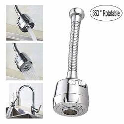 Volwco Kitchen Faucet Extender Swivel Faucet Aerator 360 Degree Sink Aerator Head Double Mode Water Saving Aerator Faucet Sprayer Head For 22MM 24MM Thread Interface