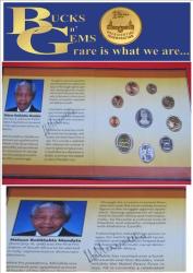 Rare Certified & Ink Signed Original Coins Set 2000 Mandela Coin Samint Issue Certificate Cecil