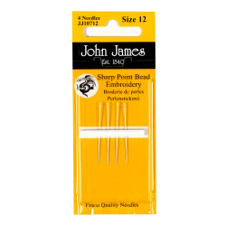 John James Hand Sewing Sharp Point Bead Embroidery