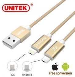 UNITEK 2-1 1.5M Micro USB Y-C4023GD