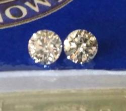 0.4980CT Diamond Pair E.g.l. Certified 0.2600CT Q VS2 + 0.2380CT Q SI1