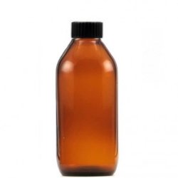 500ML Amber Glass Generic Bottle With Tamper Proof Cap - Black 28 410