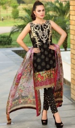Indian Pakistani Dress Embroidery Designer 3pc Chiffon Suit With Chiffon Dupatta Unstiched