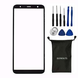 Sunways Outer Glass Screen Replacement Compatible With Samsung Galaxy J4 Core SM-J410F Black