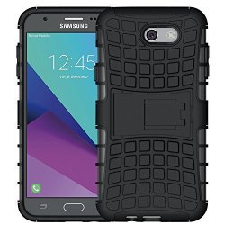 Samsung Galaxy J5 Case 2017 La Farah Rugged Armor Hybrid Cell Phone Case With Kickstand Protective Cover For Samsung Galaxy J5 2017 Black