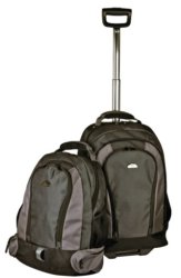 Meridian 53cm Point Nylon Single Pole Rolling Backpack Brown biscuit