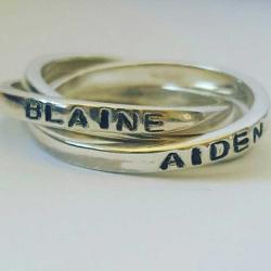 Personalised Russian Wedding Rings - 3 Band Ring