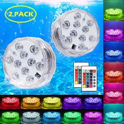 LED Swimming Pool Lights Submerible Lights Floating Hot Tub Accessories Above Ground & Waterproof Rgb Light Remote Control Button Batteries Powered Holidays Party Decor