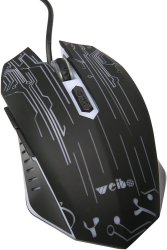 Weibo Gaming Mouse 1600 Dpi USB Wired Optical Game Light Mouse 6 Buttons For Notebook PC Laptop