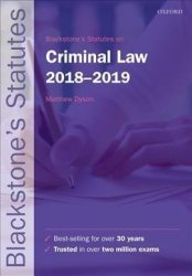 Blackstone& 39 S Statutes On Criminal Law 2018-2019 Paperback 28TH Revised Edition