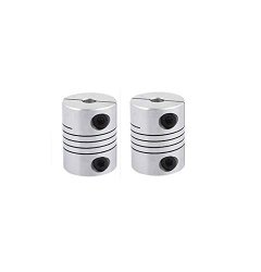 uxcell Motor Shaft Dia 4mm to 5mm Joint Helical Beam Coupler Coupling D18L25
