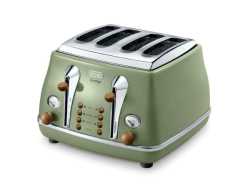 DeLonghi 1800W Icona 4 Slice Toaster in Green