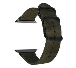 42 44MM Apple Watch Replacement Nylon Woven Strap - Military Green