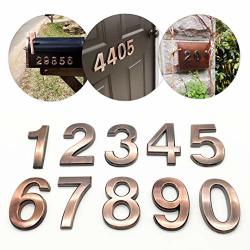3 Inch Mailbox Numbers House Address Number Stickers 10 Pcs 0-9 For Apartment Door home Room gate Bronze Shining By Fanxus. 3 Inch 0-9 Bronze