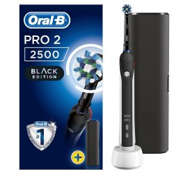 Rechargeable Electric Toothbrush - Pro 2500 Black + Travel Case
