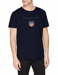 Gant Men's Shield Short Sleeve T-Shirt XL Evening Blue