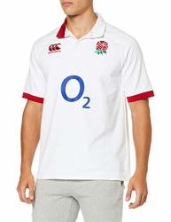 Canterbury Official 19 20 England Rugby Men's Vapodri Home Short Sleeved Classic Jersey Medium Bright White