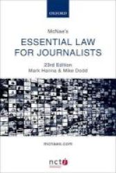 Mcnae& 39 S Essential Law For Journalists Paperback 23rd Revised Edition