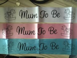 Baby Shower "mum To Be"sash Pink Or Blue