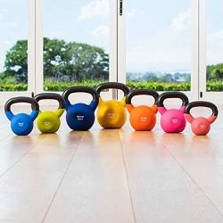 Metis Neoprene Kettlebells 9LBS To 44LBS Home Training And Gym Fitness Kettlebells Kettlebell Hand Weights Sets For Women & Men Workout Weights 13LBS