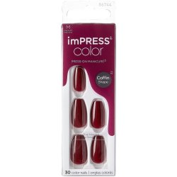 Kiss Impress Color Press On Manicure Winery 30S