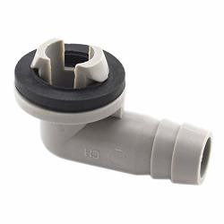 Sdtc Tech Air Conditioner Ac Drain Hose Elbow Connector Fitting Condensate Draining Adapter Part With Rubber Ring 3 5 Inch 15MM