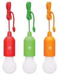 Battery Powered Hanging LED Light - 3-PACK - For Indoor And Outdoor Use Without External Power Supply Pull-cord Design Three-piece Set With Red