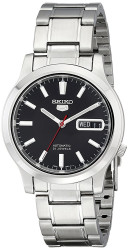 Seiko Shipping In Stock Men's SNK795 5 Automatic Stainless Steel Watch With Black Dial