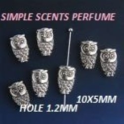 Antique Silver Owl Bracelet Spacer Bead Findings Hole 1.2MM-10.5MM