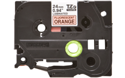 Brother TZE-B51 Black On Fluorescent Orange Laminated Tape 24MM