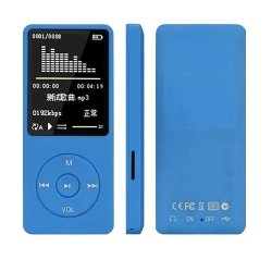 Fashion Portable Lcd Screen Fm Radio Video Games Movie MP3 MP4 Player MINI Walkman Memory CAPACITY:4GB Blue