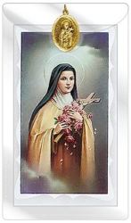 St Therese - "the Little Flower" - Holy Card & Medal