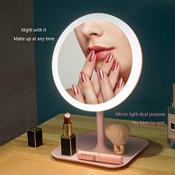 Kunyue Glass Make Up Mirror Rechargeable LED Mirror With Light Smart Makeup Mirror Adjustable Stand Portable Cosmetic Makeup Mirror White Monochromatic Light