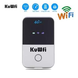 Kuwfi 4G LTE Router Unlocked Travel Partner 4G LTE Wireless 4G Router With Sim Card Slot Support LTE Fdd B1 B3 B5 Support At&t And U.s.