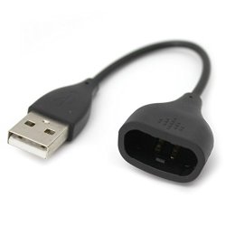 Huntgold 1X Charger USB Charging Cable Cord For Fitbit One Wristband Charger Black